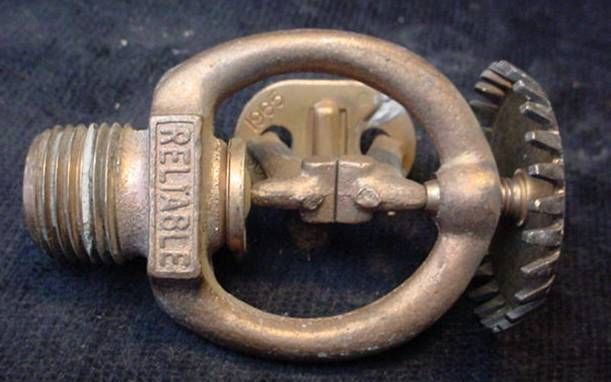 1965 Reliable Upright Fire Sprinkler Head Firefighter  