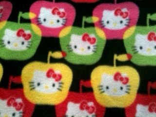 Cute fleece fabric by the yard Hello Kitty print  