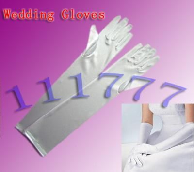 Extra Long Satin Evening Opera Wedding Gloves Ivory new  