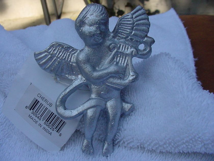 One Dozen Cherub Napkin Rings Pewter Color NEW  