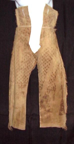 INDIAN FRINGED BUCKSKIN CHAPS WESTERN COWBOY MOVIE WORN  