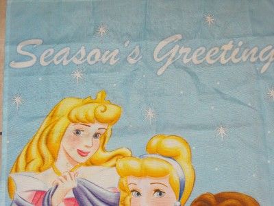 DISNEY PRINCESS Seasons Greetings Christmas Flag  