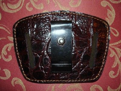 CARDINI BROWN CROCO LEATHER GUN HOLSTER for GLOCK 26 27  