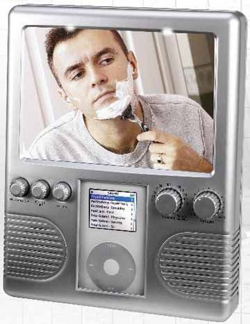 SHOWER RADIO  iPOD AM/FM Fog Free Shave Mirror Light  