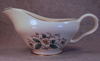 VINTAGE KNOWLES CAROLINA MAGNOLIA FINE CHINA GRAVY BOAT  