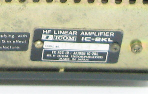 Icom Solid State HF Linear Amplifier IC 2KL 800w  
