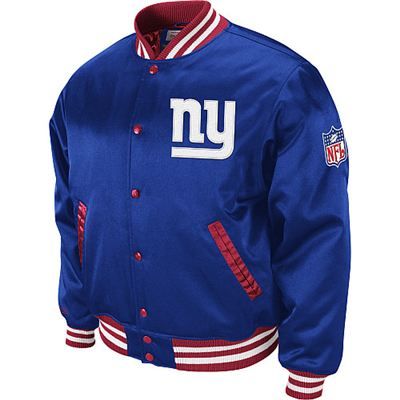 NFL New York Giants Screen Satin Jacket Mitchell & Ness Throwback 2XL 