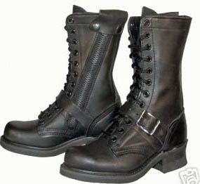 MENS USA 9 MOTORCYCLE ZIPPER JUMP BOOTS NEW 10 D  