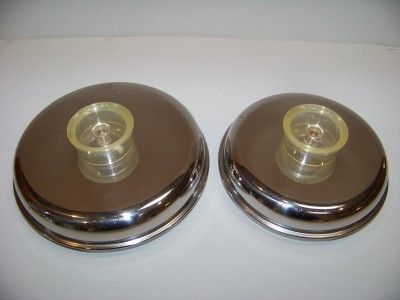 VINTAGE 1950s STAINLESS STEEL REVERE WARE TEL U TOP 8pc CANISTER SET 