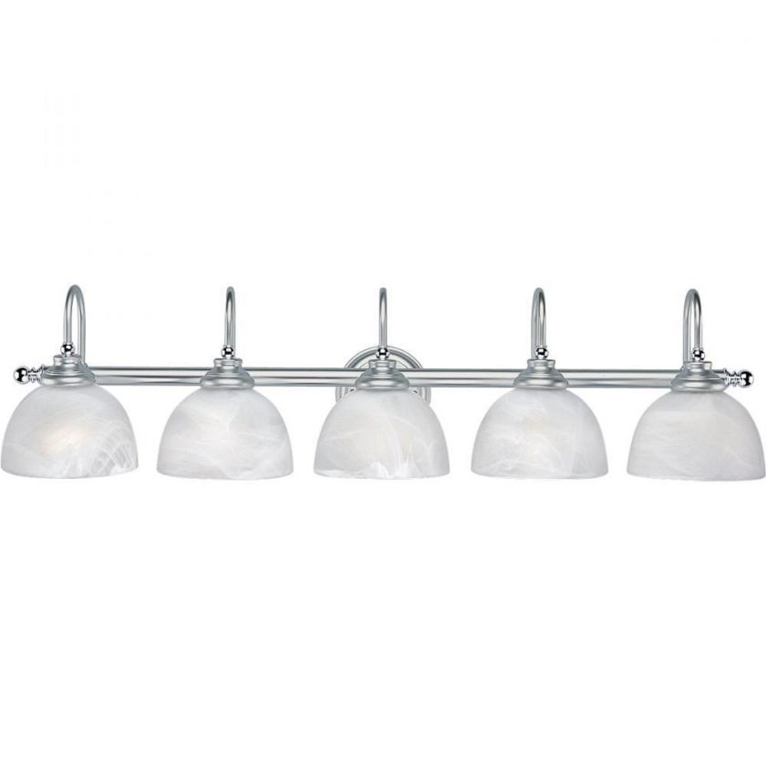   Progress P3261 08 5 Light Bathroom Vanity Wall Mount Lighting Fixture