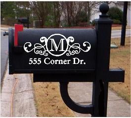 Vinyl Mailbox Lettering Decoration Decal Sticker  