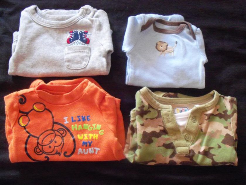 Baby Boy Newborn Clothes Lot of 62 pcs Sleepers and onesies  