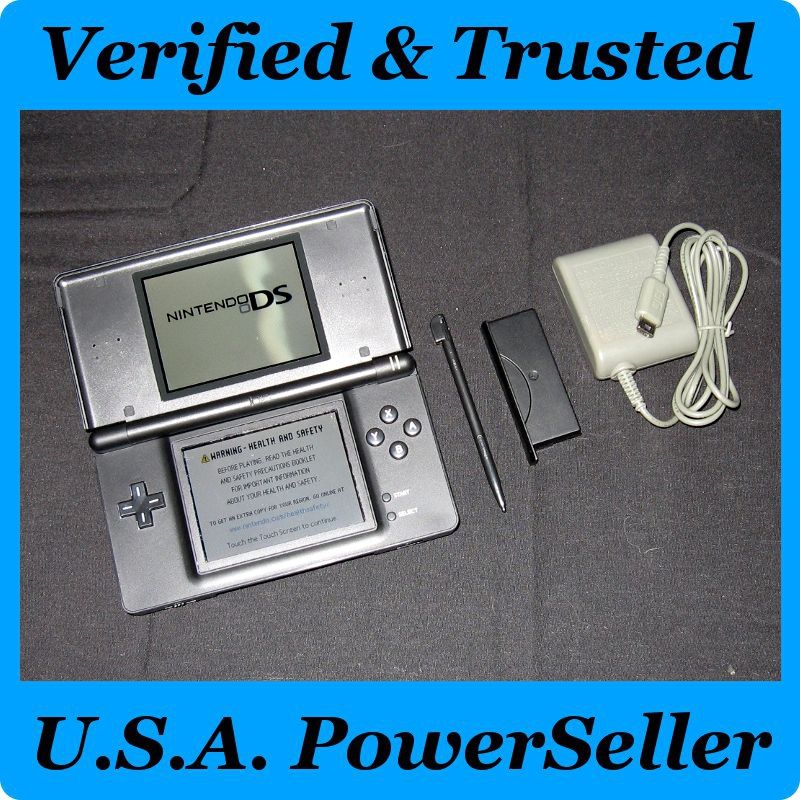 Nintendo DS Lite NDSL System Cobalt Blue / Black MINT 0045496718350 