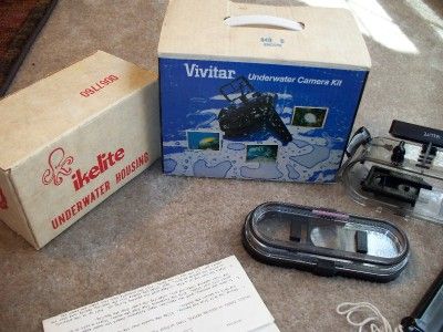 Vtg Vivitar Underwater Camera Kit with Ikelite Housing  