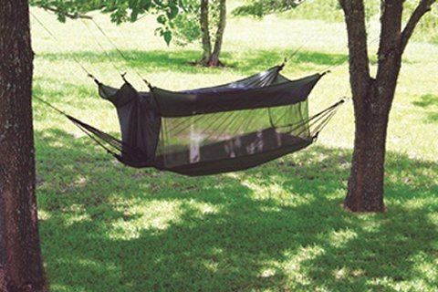 TEXSPORT 82x28x18 Camping Swing Hammock w/Net 049794142428  