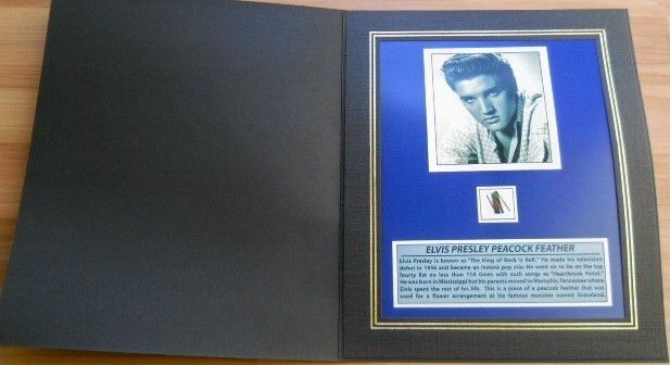   PRESLEY King Of Rock N Roll GRACELAND Peacock Feather w/ COA  