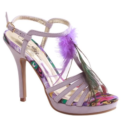 NEW WOMENS PEACOCK PATTERN FEATHER UPPER T STRAP ANKLE SLINGBACK 