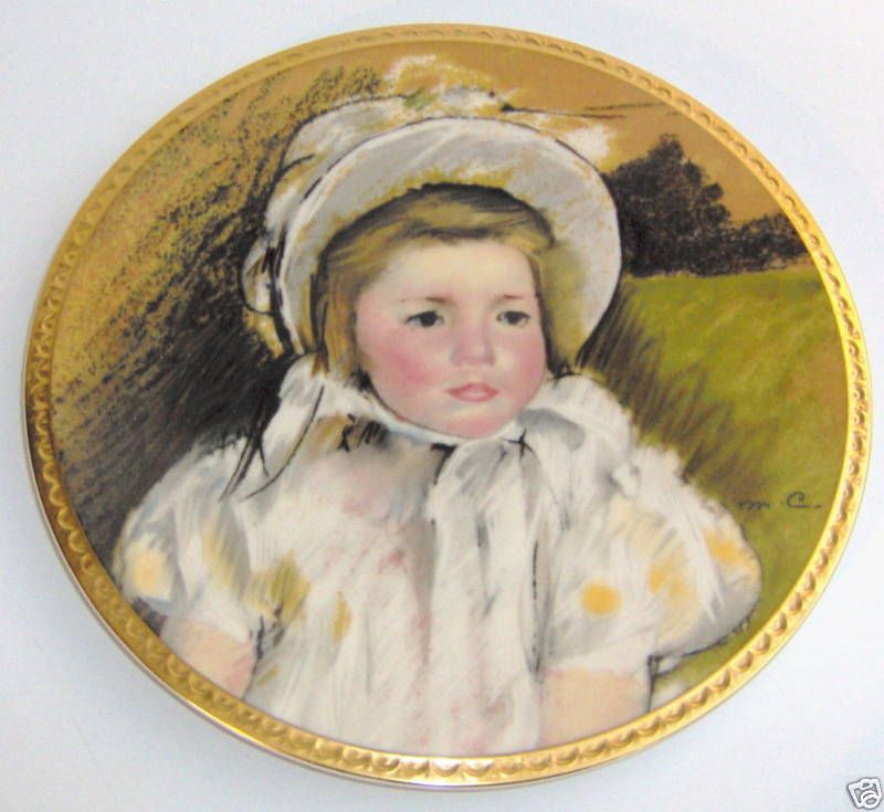 Simone in a White Bonnet Mary Cassatt Collector Plate  