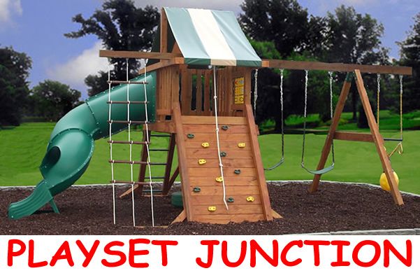 SWINGSET PLAYSET PLAYGROUND PLANS KIT BUILD SEAT SLIDE WOOD  