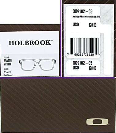   HOLBROOK WHITE w/ VIOLET IRIDIUM Lens OO9102 05 NEW in Box  