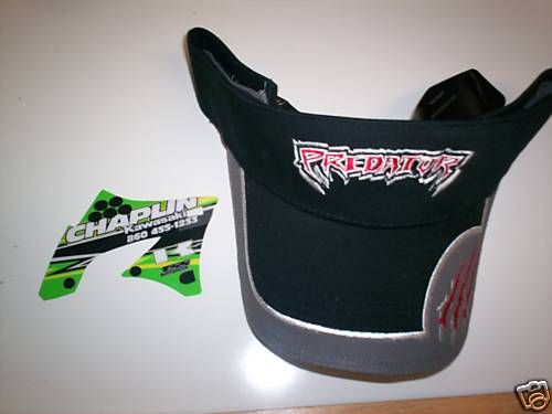 NEW POLARIS PREDATOR BLACK OFFROAD ATV HAT CAP VISOR  