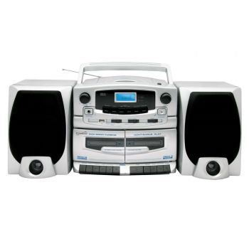 SUPERSONIC PORTABLE  CD PLAYER DOUBLE CASSETTE DECK RECORDER USB SC 