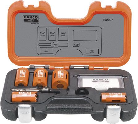 BAHCO BI METAL HOLESAW SET, 7 PIECE KIT, #862007  