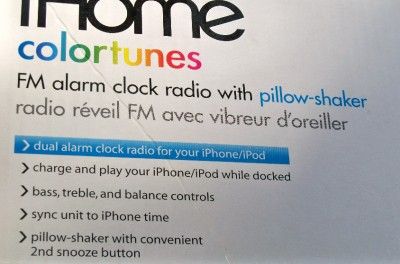 iHome iP43 iPod Colortunes Dual Alarm Clock Radio *NEW*  