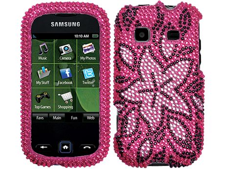 PINK BLING RHINESTONE CASE COVER SAMSUNG TRENDER M380  