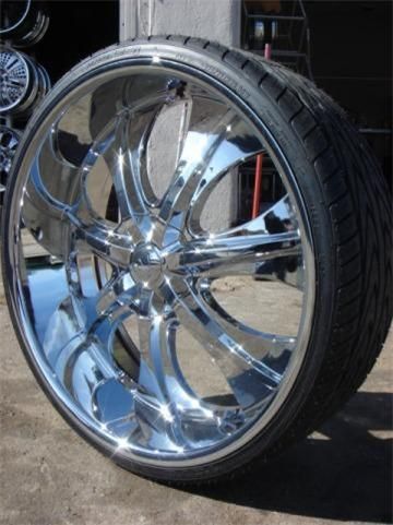 24X8 RIMS TIRE PKG FWD 5X114.3 5X115 5X120 VELOCITY 750  