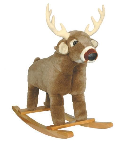   TAIL DEER Plush Stuffed Rocking Horse Holds 200 lbs. Brand New  