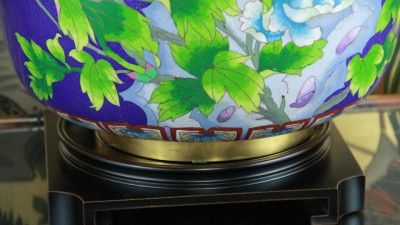 Large 70s Vintage Chinese Cloisonne Temple Jar 32 High  