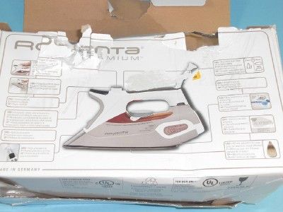 Rowenta DW9080 Steamium 1800 Watt Steam Iron With 400 Hole Platinum 