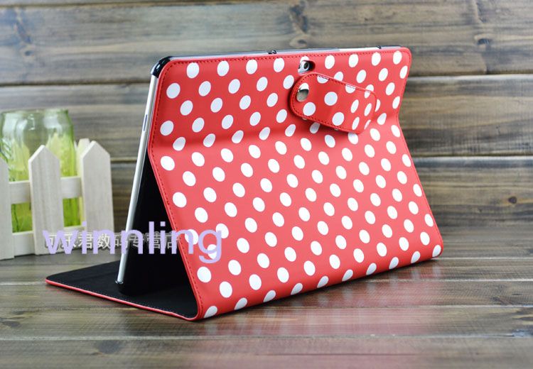 Cute Leather case for Samsung Galaxy Tab 10.1 P7510 P7500 Dot  