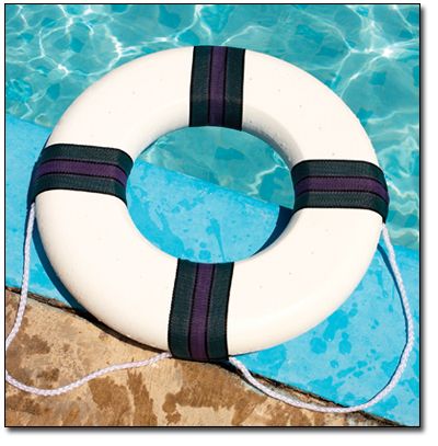 FOAM RING BUOY SAFETY POOL NYLON TOW ROPE SWIM AID  