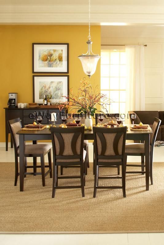   URBAN LOFT FORMAL CONTEMPORARY DINING ROOM TABLE FURNITURE SET  