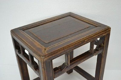 Old Southern China Beech Wood Stool End Table Stand AUG08 13  