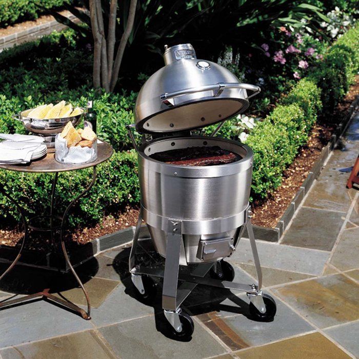 Viking Charcoal Ceramic Smoker and 20 Wide Cart  