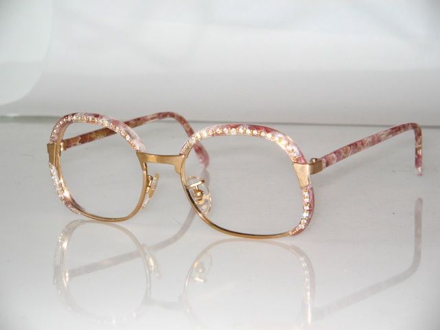 Vintage rhinestone eyeglasses frame of the 70s GIPSY  