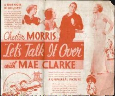 1934 CHESTER MORRIS LETS TALK IT OVER MOVIE HERALD  