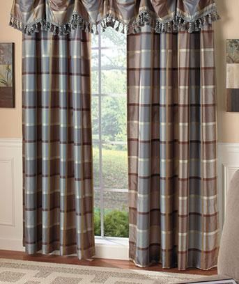 BROWNSTONE LINED WINDOW CURTAIN PANEL/VALANCE 3 COLORS  