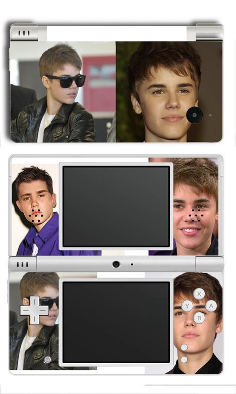 Nintendo DSi XL Justin Bieber Skins with new hair cut my world baby 